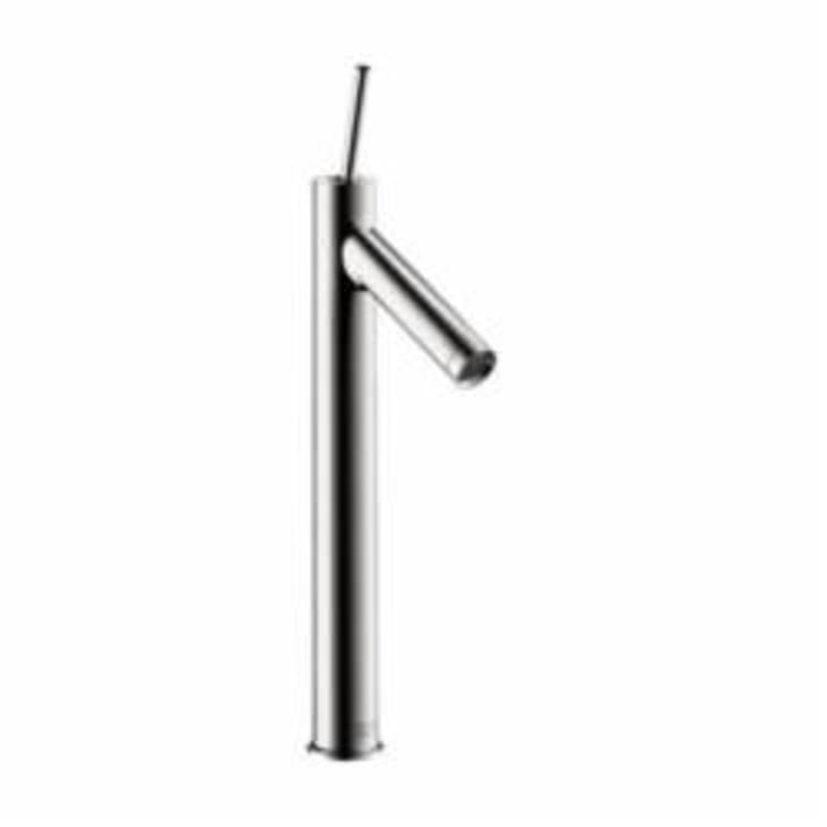 Hansgrohe 10129001 Axor Starck Tall Bathroom Faucet Without Pop-Up, 1.2 gpm, 9-7/8 in H Spout, 1 Handle, 1 Faucet Hole, Chrome Plated, Commercial