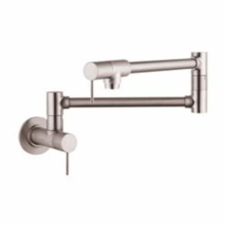 Hansgrohe 10859801 Axor Starck Pot Filler, 2.5 gpm, Steel Optik, 2 Handles, Residential