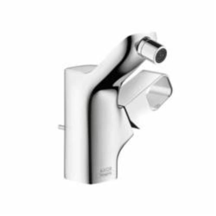 Hansgrohe 11220001 Axor Urquiola Bidet Faucet, 2.2 gpm, 6 in H Spout, 1 Handle, Pop-Up Drain, Chrome Plated