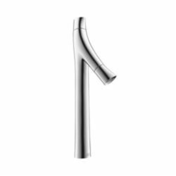 AXOR 12013001 Starck Tall Bathroom Faucet, Commercial, 0.9 gpm Flow Rate, 9-1/2 in H Spout, 2 Handles, 1 Faucet Holes, Polished Chrome, Function: Traditional