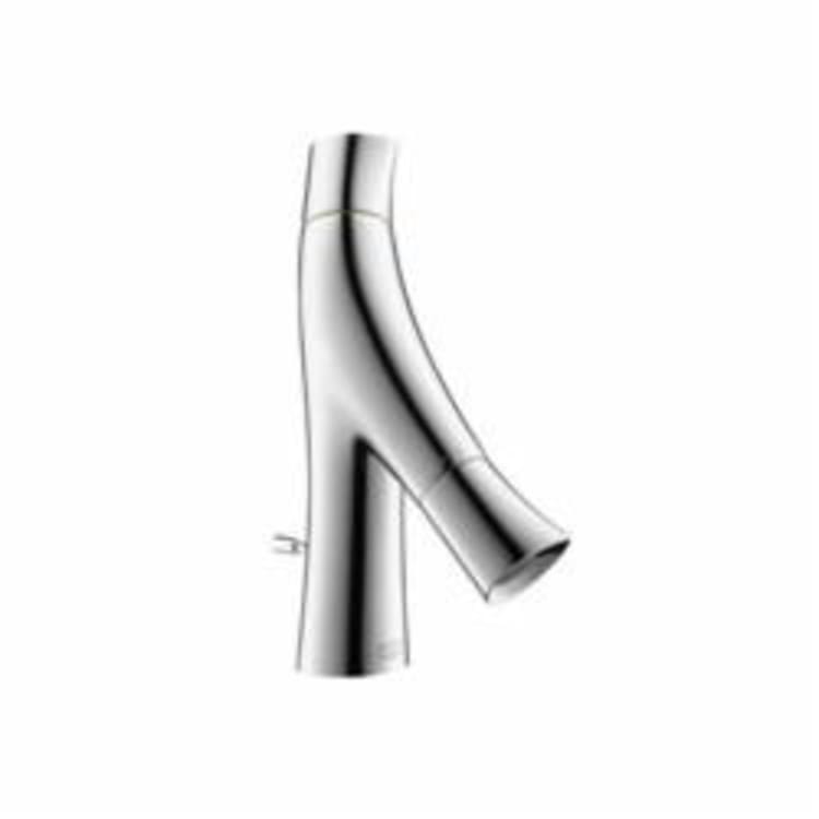 AXOR 12014001 Small Bathroom Faucet, Starck, 0.9 gpm, 2 in H Spout, 2 Handles, Pop-Up Drain, 1 Faucet Holes, Polished Chrome, Function: Traditional, Commercial