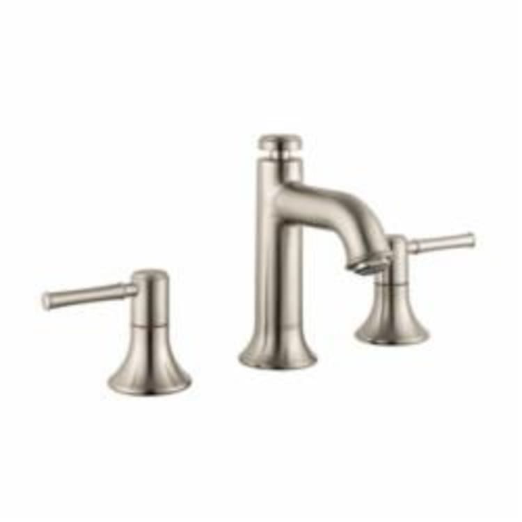 Hansgrohe 14113821 Talis C Widespread Bathroom Faucet, 1.2 gpm, 3 in H Spout, 8 in Center, Brushed Nickel, 2 Handles, Pop-Up Drain, Import, Commercial