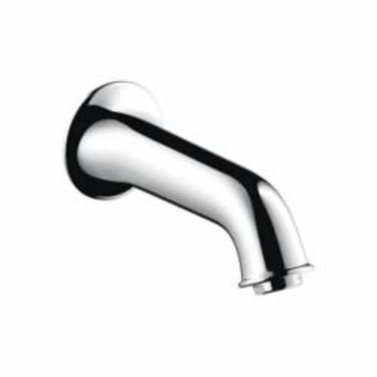 Hansgrohe 14148001 Talis C Tub Spout, 5-5/8 in L x 1-3/8 in H, Solid Brass, Chrome Plated, Import