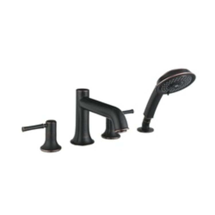 Hansgrohe 14314921 Talis C Roman Tub Filler Set Trim, 5 gpm, Rubbed Bronze, 2 Handles, Hand Shower Yes/No: Yes