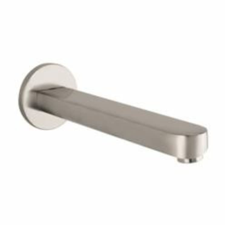 Hansgrohe 14421821 S Tub Spout, 8-1/4 in L x 3/4 in H, Solid Brass, Brushed Nickel