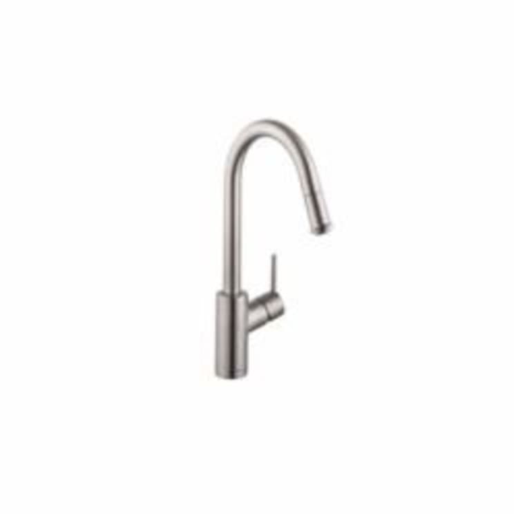 Hansgrohe 14872801 Talis S Pull-Down Kitchen Faucet, 1.75 gpm, 1 Faucet Hole, Steel Optic, 1 Handle, Residential