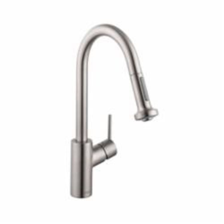 Hansgrohe 14877801 Talis S Pull-Down Kitchen Faucet, 1.75 gpm, 1 Faucet Hole, Steel Optic, 1 Handle, Residential