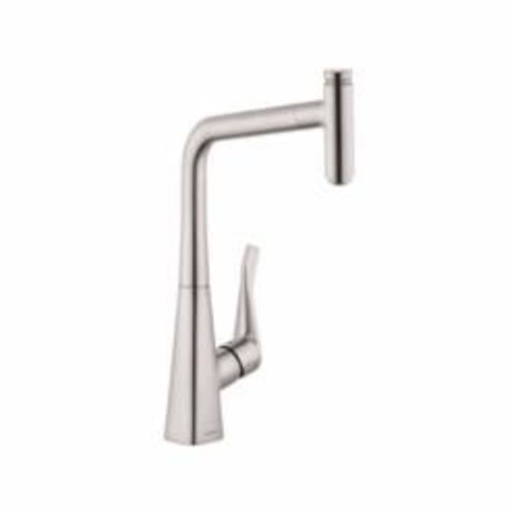 Hansgrohe 14884801 Metris Select Pull-Out Kitchen Faucet, 1.75 gpm, 1 Faucet Hole, 1 Handle, Steel Optic, Residential