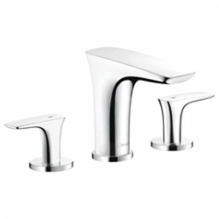 Hansgrohe 15073001 PuraVida 110 Widespread Bathroom Faucet, 1.2 gpm, 4 in H Spout, 8 in Center, Chrome Plated, 2 Handles, Import, Commercial