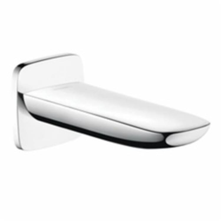 Hansgrohe 15412001 PuraVida Tub Spout, 6-5/8 in L, 3/4 in MNPT x 1/2 in FNPT Connection, Brass, Chrome Plated, Domestic