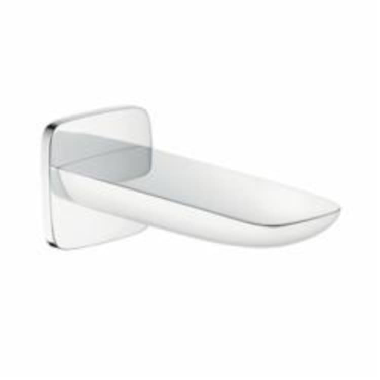 Hansgrohe 15412401 PuraVida Tub Spout, 6-5/8 in L, Solid Brass, Chrome Plated/White, Import