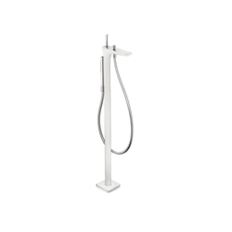 Hansgrohe 15473401 PuraVida Free Standing Tub Filler Trim, 5 gpm, Chrome Plated/White, 1 Handles, Hand Shower Yes/No: Yes