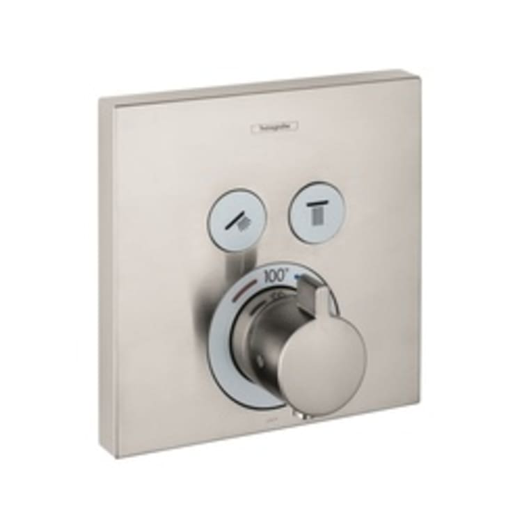 Hansgrohe 15743821 Round Thermostatic Trim, Brushed Nickel