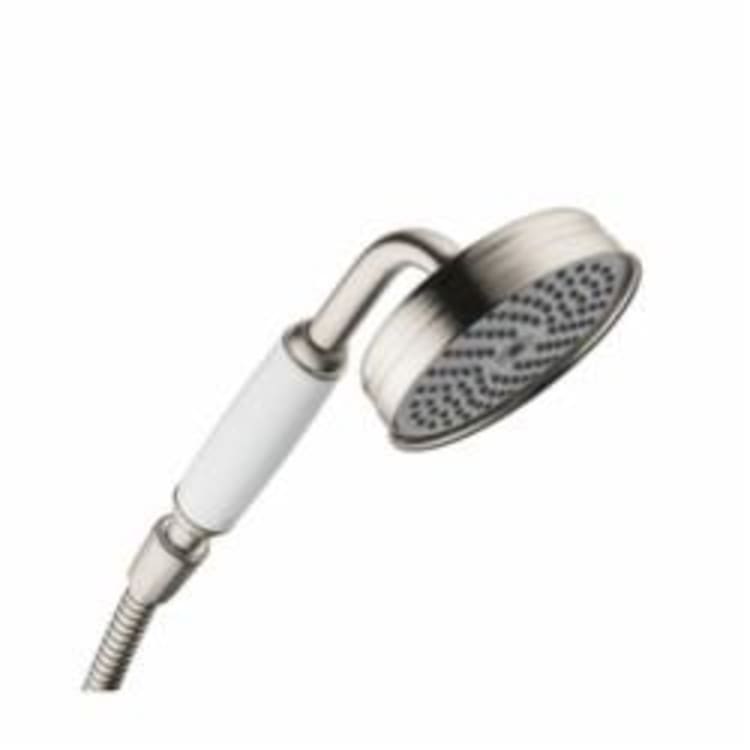 Hansgrohe 16320821 Axor Montreux 1-Jet Hand Shower, 2.5 gpm, 1 Spray, 4-1/8 in Dia Head, 1/2 in