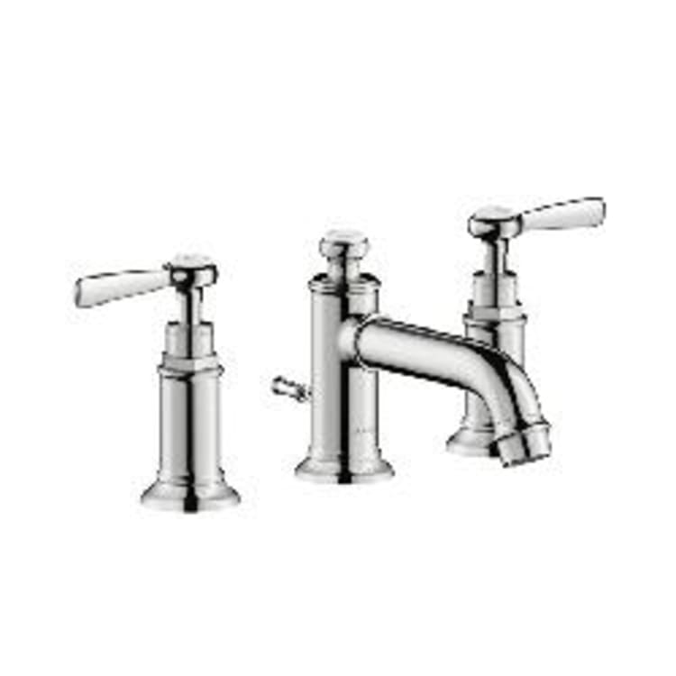 AXOR 16535831 Montreux Widespread Bathroom Faucet, 1.2 gpm, 1-1/8 in H Spout, Polished Nickel, 2 Handles, Pop-Up Drain, Domestic