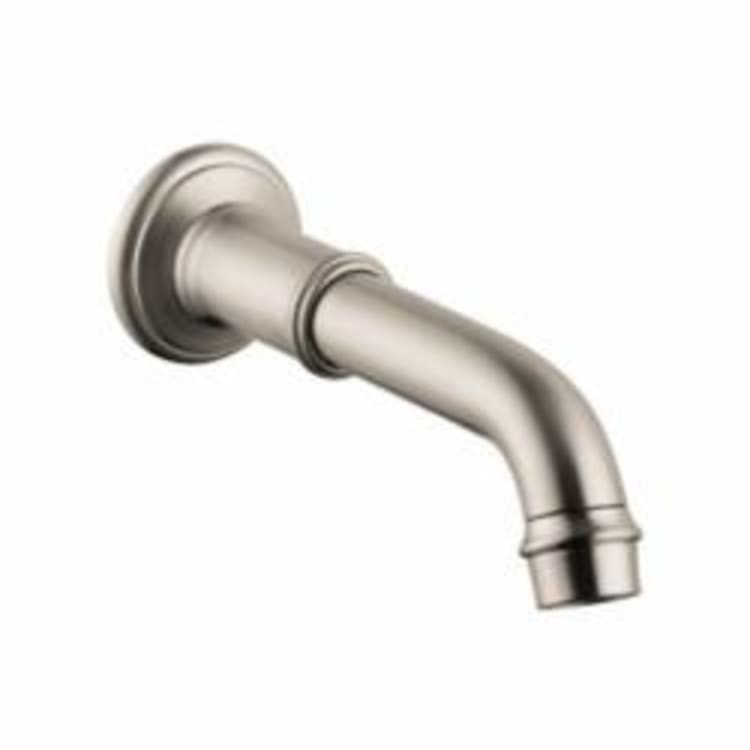 Hansgrohe 16541821 Axor Montreux Tub Spout, 6-3/4 in L x 1-1/2 in H, 1/2 in FNPT Inlet Connection, Solid Brass, Brushed Nickel