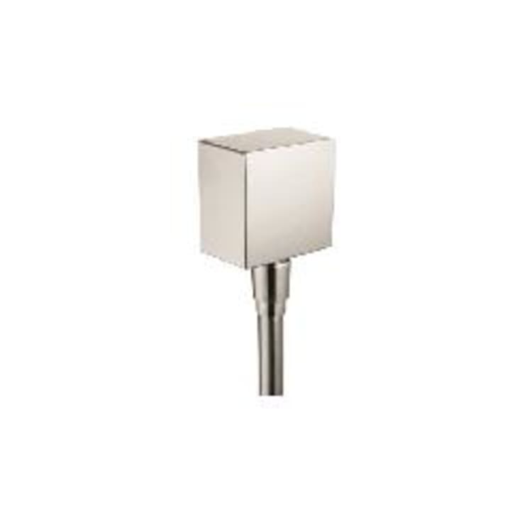 Hansgrohe 26455821 FixFit Square Wall Outlet With Check Valve, 1/2 in, NPT x G 1/2