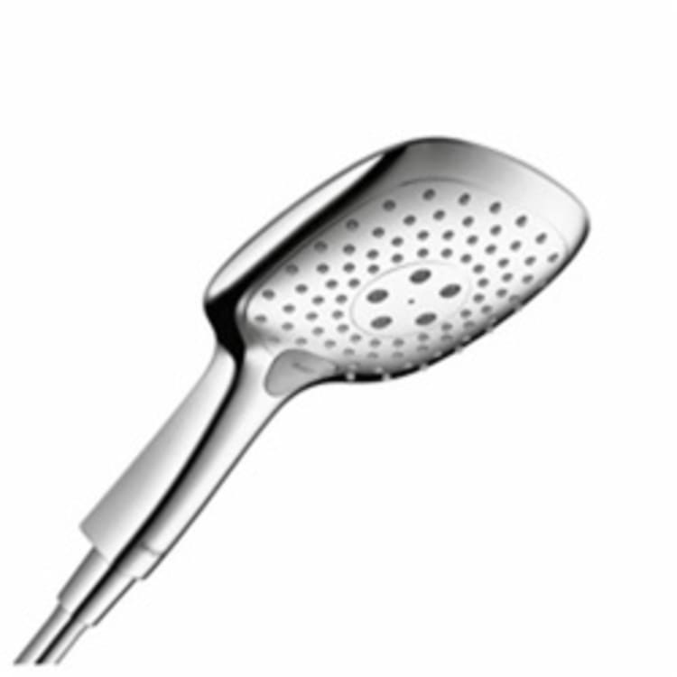 Hansgrohe 26550001 Raindance Select E 3-Jet Hand Shower, 2.5 gpm, 3 Sprays, 5-1/4 in Dia Head, 1/2 in, Domestic