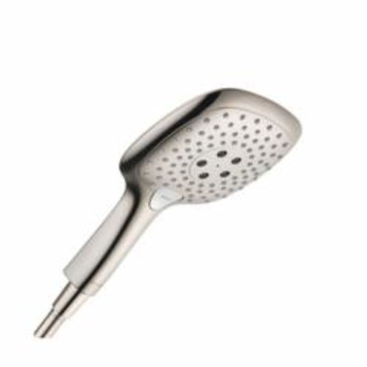 Hansgrohe 26550821 Raindance Select E 150 AIR 3-Jet Hand Shower, 2.5 gpm Flow Rate, 3 Sprays, 5-1/4 in Dia Head, 1/2 in Connection
