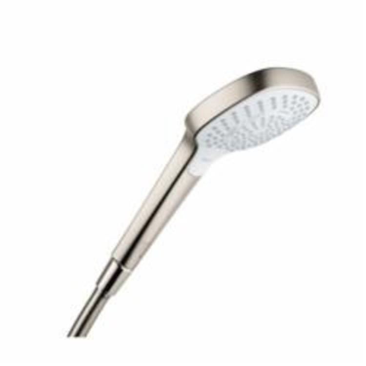 Hansgrohe 26811821 3-Jet Hand Shower, Croma Select E 110, 2 gpm, 3 Sprays, 4-3/8 in Dia Head, 1/2 in