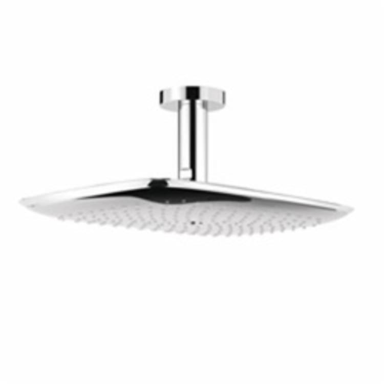 Hansgrohe 27390001 PuraVida 400 AIR 1-Jet Shower Head, 2.5 gpm Flow Rate, 1 Sprays, Ceiling Mount, Import