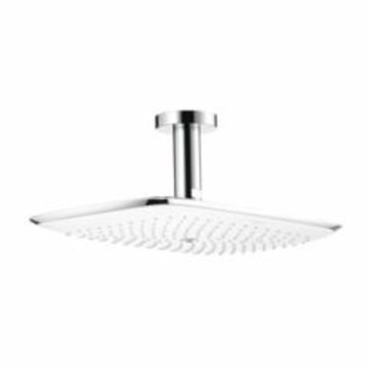 Hansgrohe 27390401 PuraVida 400 AIR 1-Jet Shower Head, 2.5 gpm, 1 Spray, Ceiling Mount, 15-5/8 in Head