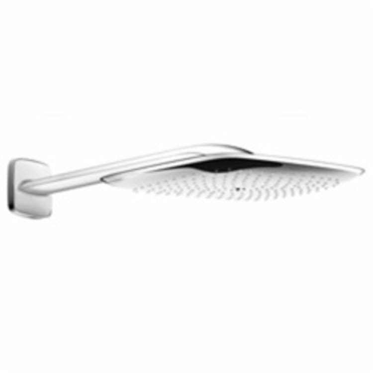 Hansgrohe 27437001 PuraVida 400 AIR 1-Jet Shower Head With Brass Showerarm, (1) RainAir XXL Spray, 2.5 gpm Maximum, Rain Shower Head, Import