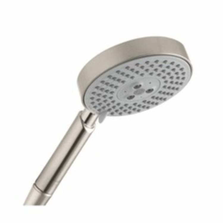 Hansgrohe 28514821 Raindance S 120 AIR 3-Jet Hand Shower, 2.5 gpm, 3 Sprays, 4-1/2 in Dia Head, 1/2 in