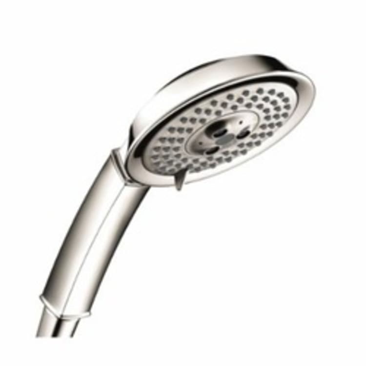 Hansgrohe 28548831 Raindance C 100 AIR 3-Jet Hand Shower, 2.5 gpm, 3 Sprays, 4-5/8 in Dia Head, 1/2 in