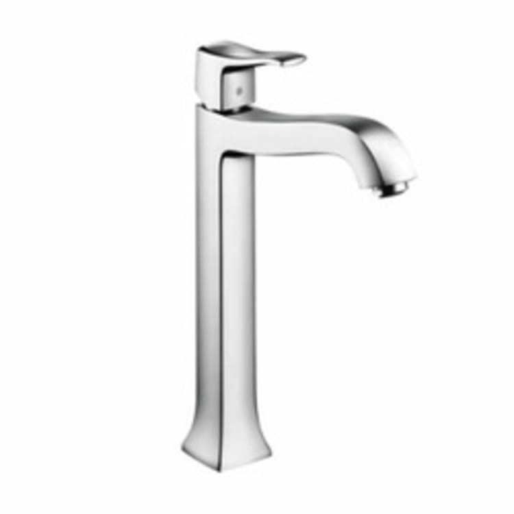 Hansgrohe 31078001 Metris C Tall Bathroom Faucet, Commercial, 1.2 gpm Flow Rate, 9-3/4 in H Spout, 1 Handles, Pop-Up Drain, 1 Faucet Holes, Polished Chrome, Function: Traditional