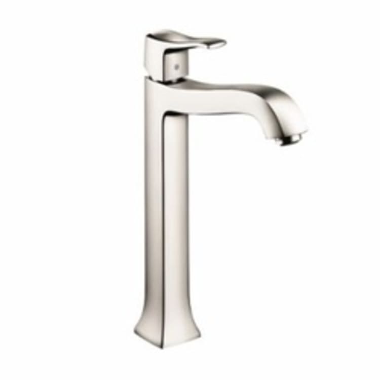 Hansgrohe 31078831 Metris C Tall Bathroom Faucet, 1.2 gpm, 9-3/4 in H Spout, 1 Handle, Pop-Up Drain, 1 Faucet Hole, Polished Nickel, Commercial