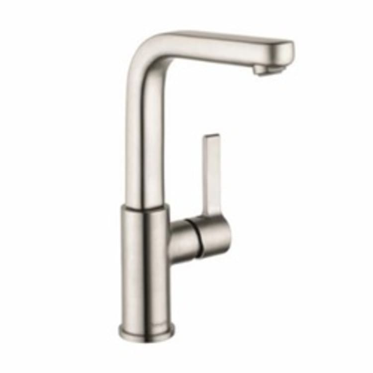 Hansgrohe 31161821 Metris S Tall Bathroom Faucet, 1.2 gpm, 8-7/8 in H Spout, 1 Handle, Pop-Up Drain, 1 Faucet Hole, Brushed Nickel, Commercial