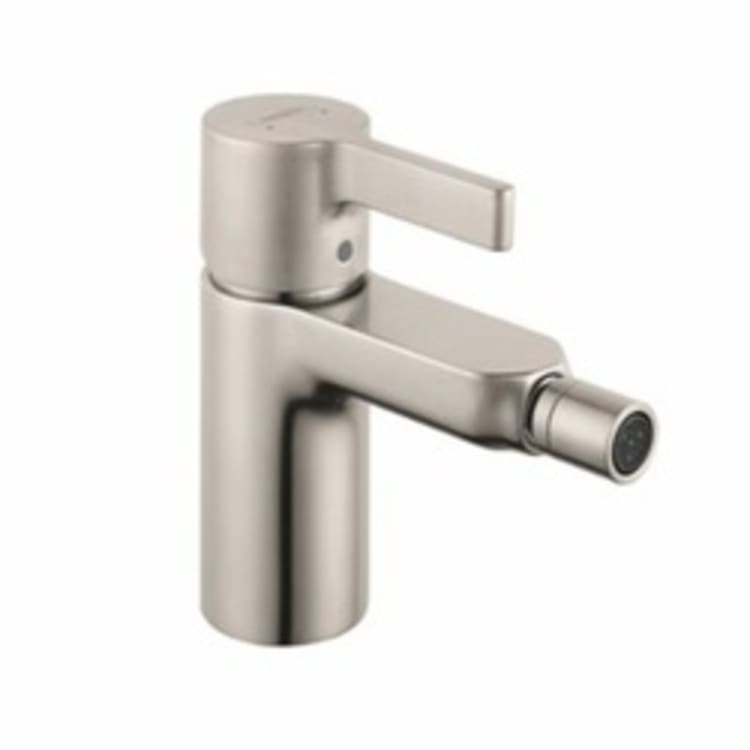 Hansgrohe 31261821 Metris S Bidet Faucet, 2.2 gpm, 3-1/4 in H Spout, 1 Handle, Pop-Up Drain, Brushed Nickel, Import