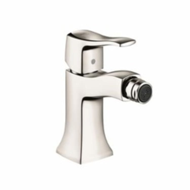 Hansgrohe 31275831 Metris C Bidet Faucet, 1.5 gpm, 4 in H Spout, 1 Handle, Pop-Up Drain, Polished Nickel