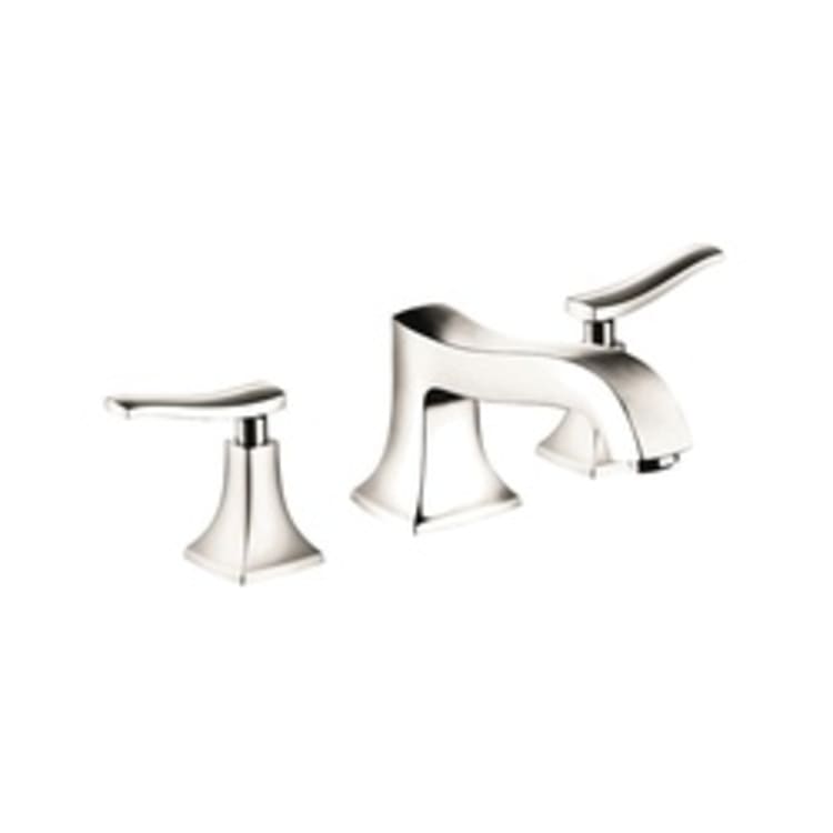 Hansgrohe 31313831 Roman Tub Filler Trim Set, Metris C, 5.8 gpm Flow Rate, 8-5/8 in Center, Polished Nickel, 2 Handles, Function: Traditional