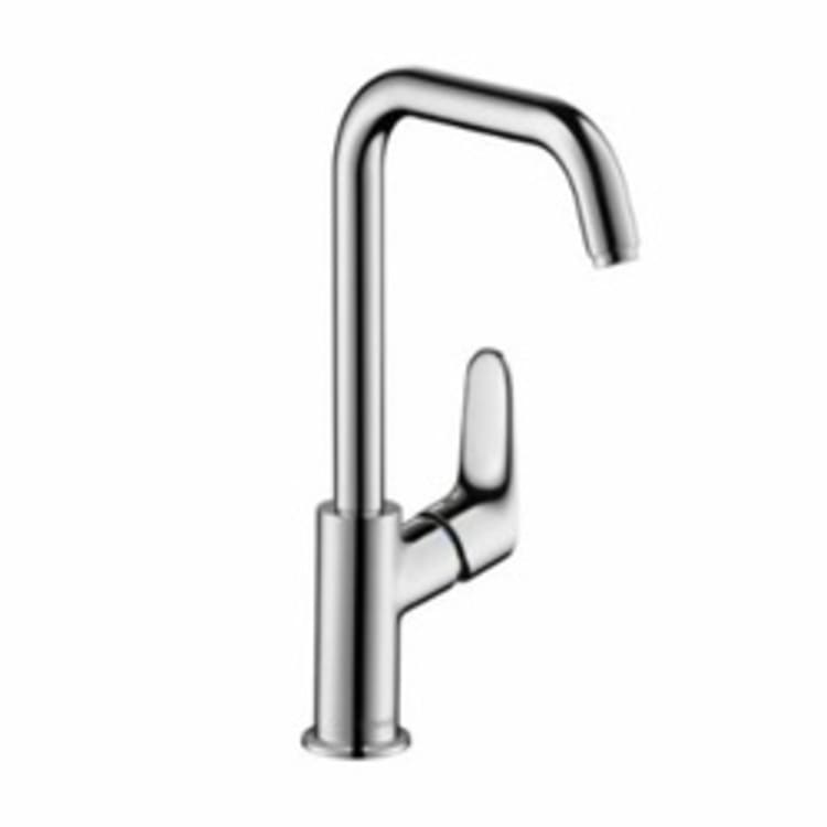 Hansgrohe 31609001 Focus 240 Tall Bathroom Faucet, 1.5 gpm, 9-1/4 in H Spout, 1 Handle, Pop-Up Drain, 1 Faucet Hole, Chrome Plated, Commercial