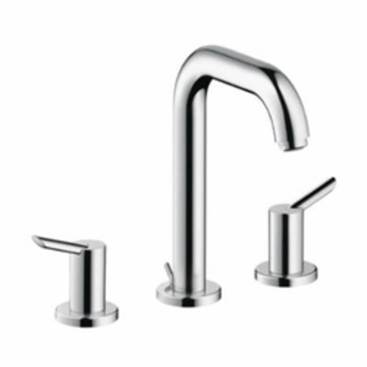 Hansgrohe 31730001 Focus S Widespread Bathroom Faucet, 1.5 gpm, 5-3/8 in H Spout, 8 in Center, Chrome Plated, 2 Handles, Pop-Up Drain, Commercial