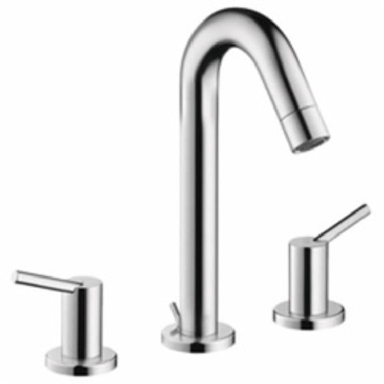 Hansgrohe 32310001 Widespread Bathroom Faucet, Talis S, Commercial, 1.2 gpm Flow Rate, 6 in H Spout, 8 in Center, Polished Chrome, 2 Handles, Pop-Up Drain, Import