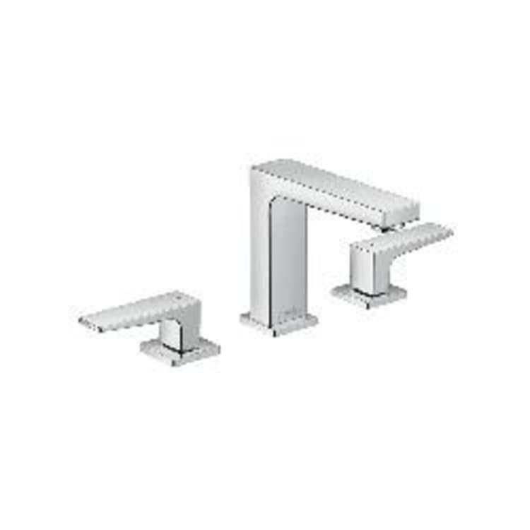 Hansgrohe 32516001 Metropol 110 Widespread Bathroom Faucet, 1.2 gpm, 4-1/2 in H Spout, 4 in Center, Polished Chrome, 2 Handles, Pop-Up Drain