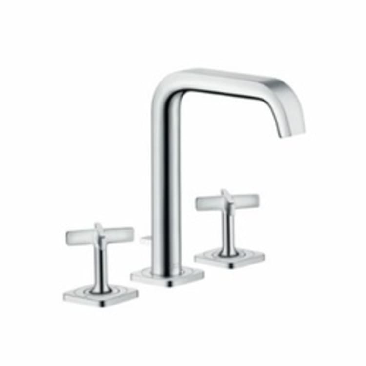 Hansgrohe 36108001 Axor Citterio E Widespread Bathroom Faucet, 1.2 gpm, 6-3/4 in H Spout, 8 in Center, Chrome Plated, 2 Handles, Pop-Up Drain, Import