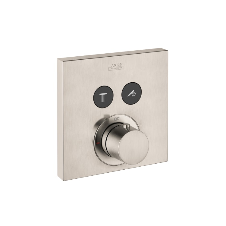 AXOR 36715821 Square Thermostatic Trim, Brushed Nickel