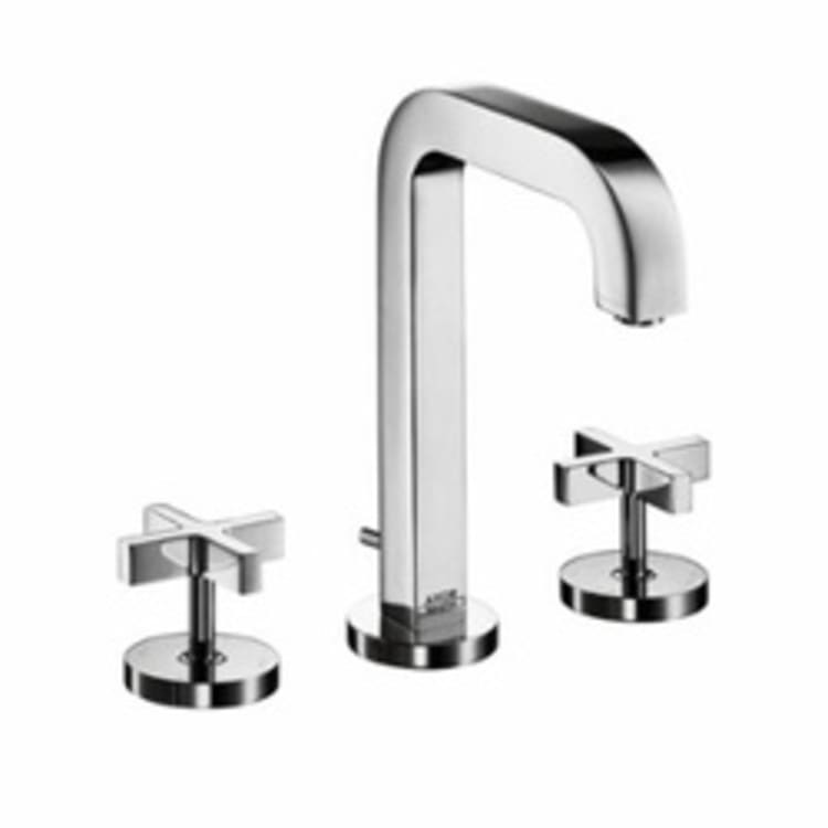 Hansgrohe 39133001 Axor Citterio M Widespread Bathroom Faucet, 1.2 gpm, 6-9/16 in H Spout, 8 in Center, Chrome Plated, 2 Handles, Pop-Up Drain, Commercial