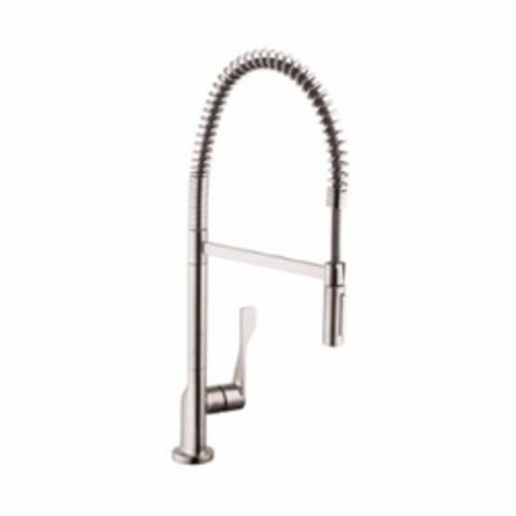 Hansgrohe 39840801 Axor Citterio Semi-Pro Kitchen Faucet, 1.75 gpm, 1 Faucet Hole, Steel Optic, 1 Handle, Residential