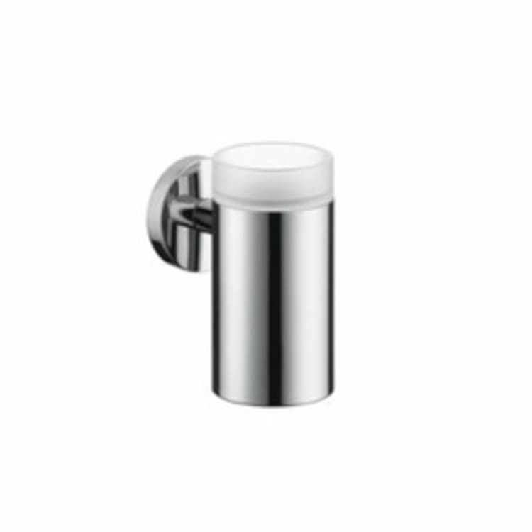 Hansgrohe 40518000 Tooth Brush Holder, Logis, 5 in H, Brass/Glass, Polished Chrome