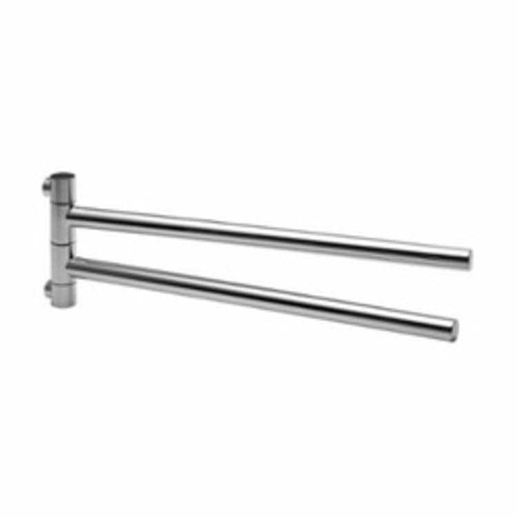 Hansgrohe 40820000 Axor Citterio Wall Mount Twin Towel Bar, 5 in OAH, Solid Brass