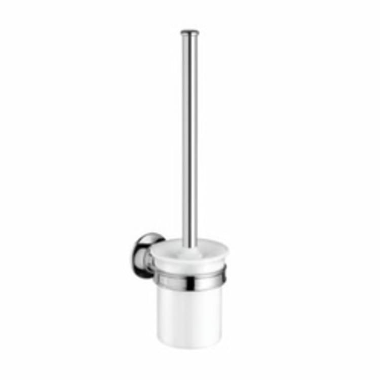 AXOR 42035000 Montreux Toilet Brush With Holder, 13-5/8 in H, Solid Brass, Polished Chrome