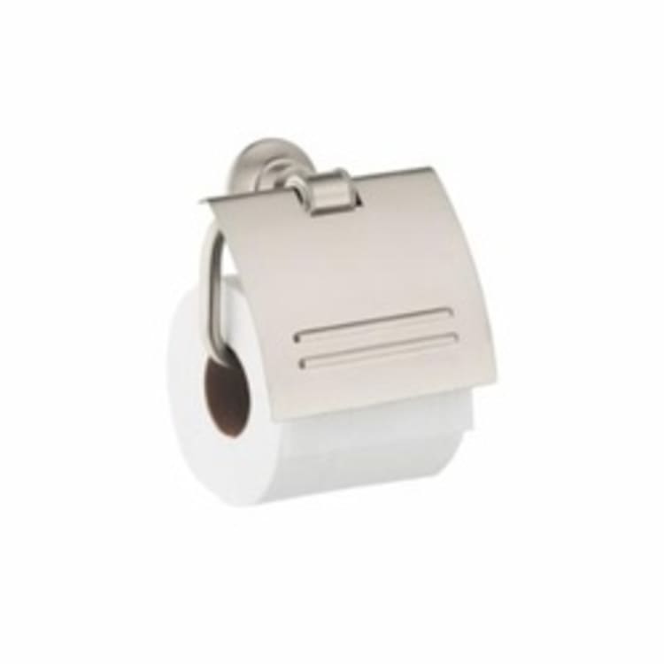 AXOR 42036820 Montreux Toilet Paper Roll Holder, Solid Brass, Brushed Nickel