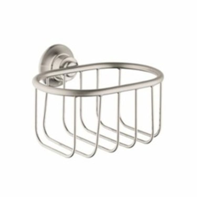 Hansgrohe 42065820 Axor Montreux Soap Dish, 6-5/8 in W x 5-3/8 in D x 3-1/8 in H, Metal, Brushed Nickel