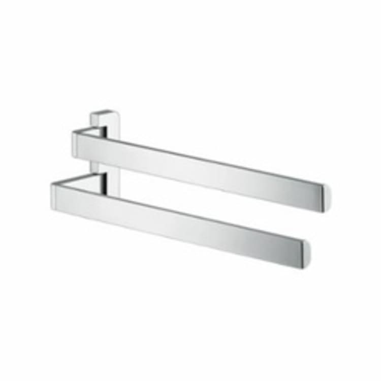AXOR 42821000 EU Version Wall Mount 2-Arm Hand Towel Holder, Universal, 3-1/4 in OAD x 4-3/4 in OAH, Metal, Polished Chrome, Import