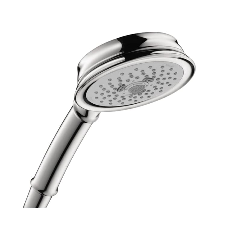 Hansgrohe 4753000 Croma 100 Classic Hand Shower, 4-1/2 in Dia 3-Jet Shower Head, 1.8 gpm Flow Rate, G 1/2 Connection, Polished Chrome